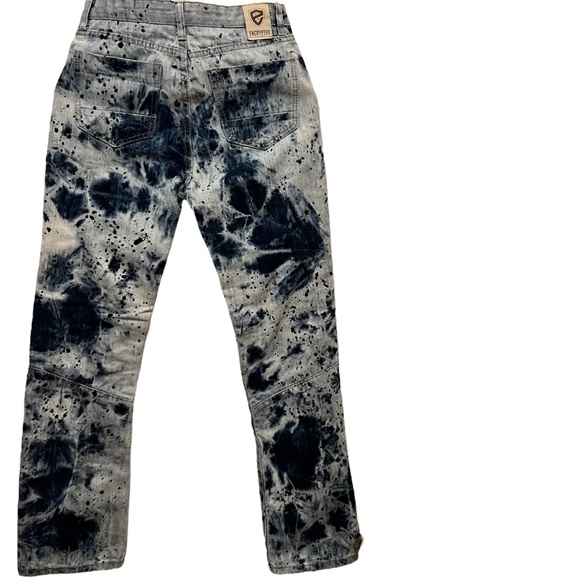 Encrypted Acid Wash Blue Denim Jeans Junior Size 16 - Picture 9 of 9